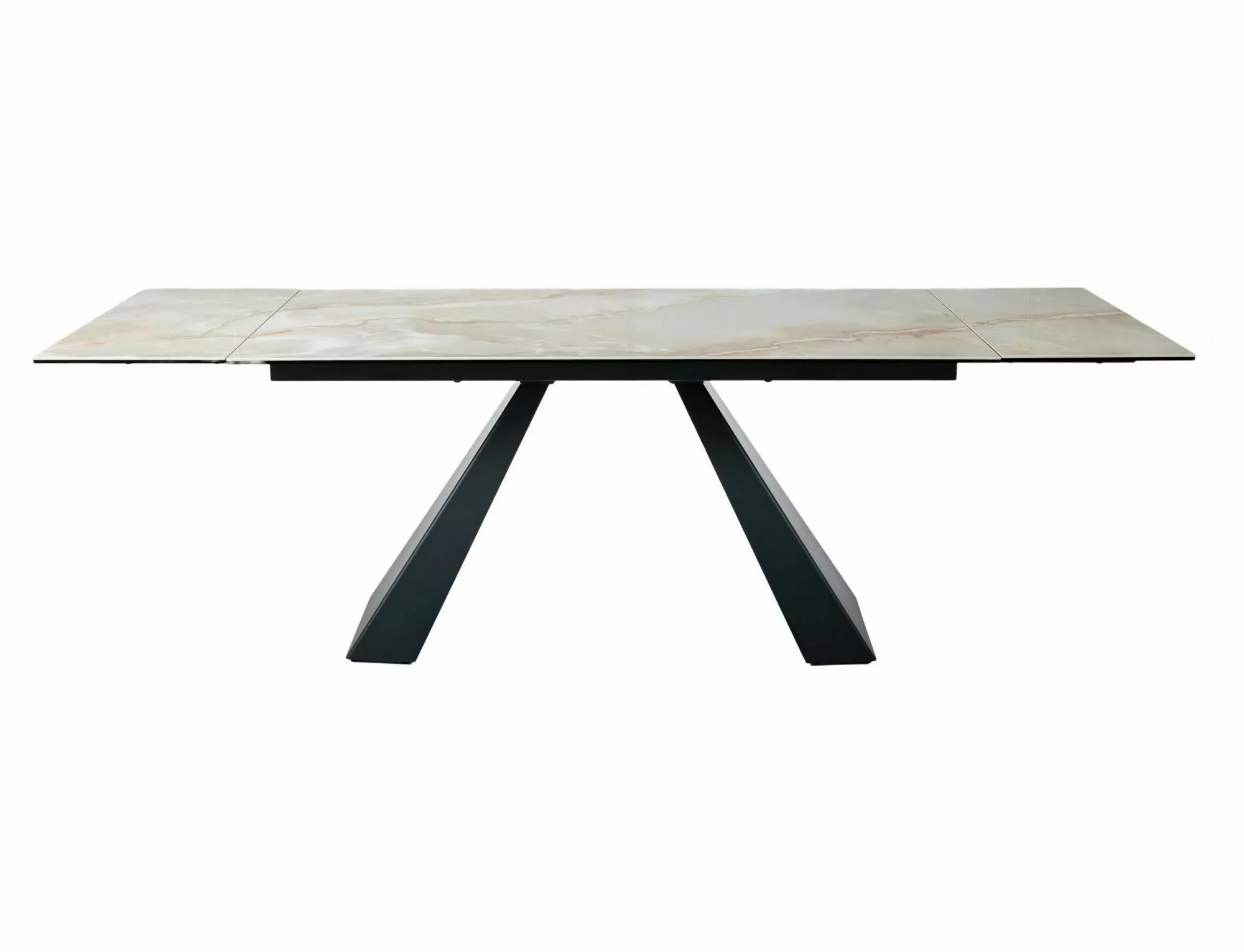 Salvadore Onice Oro Beige extendable ceramic dining table extension mechanism