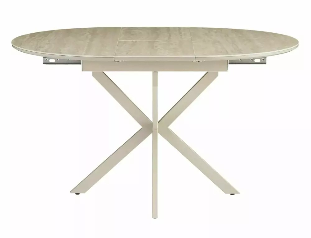 Gaston ceramic dining table dimensions 100 to 135cm with Cashmere metal frame