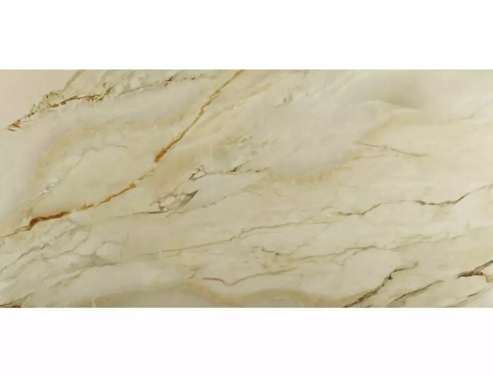 Mont Blanc beige gloss ceramic tabletop with elegant gold and natural marble-effect veining