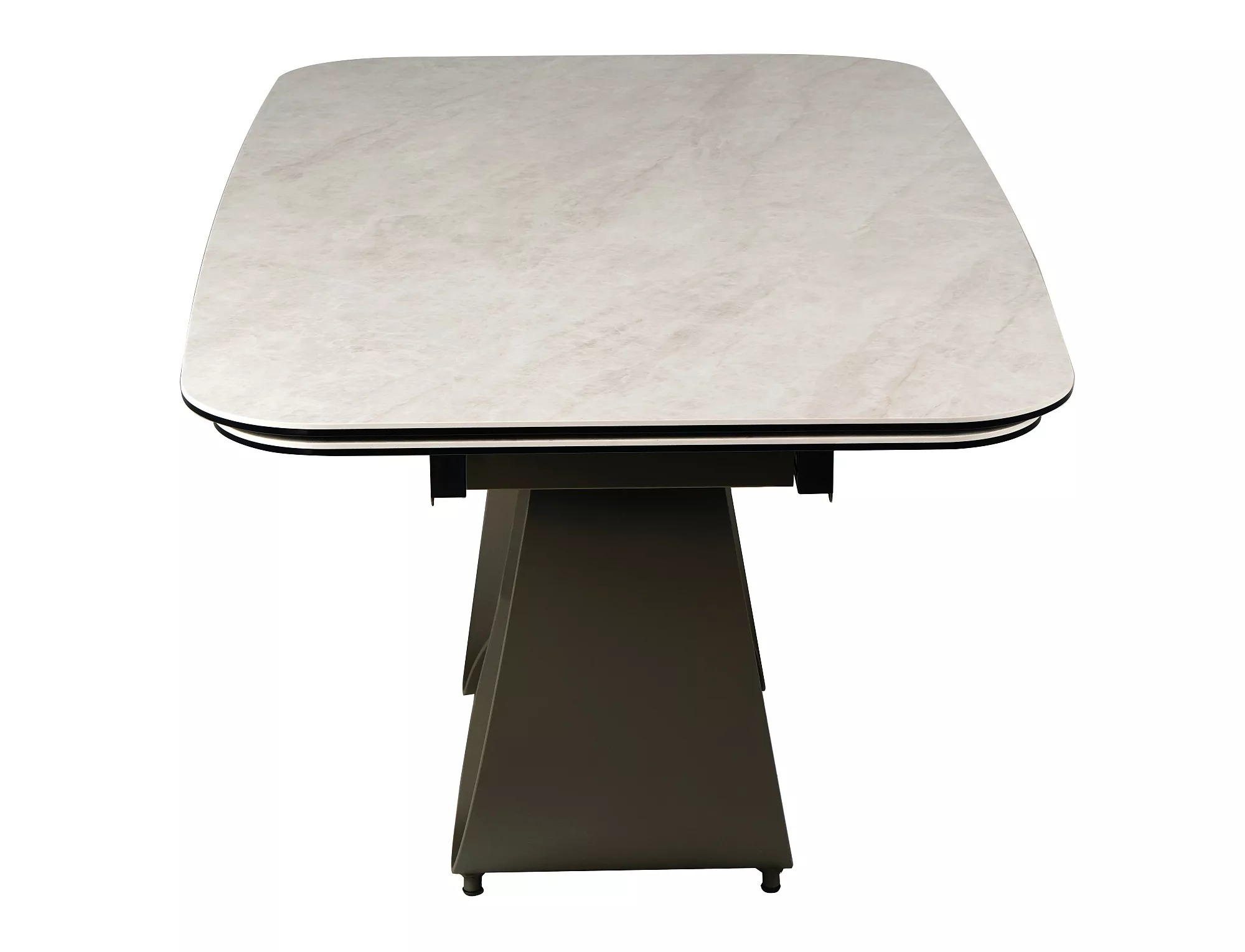INFINITY Taj Mahal Beige Gloss Ceramic Extending Dining Table 160–240cm - Image 2
