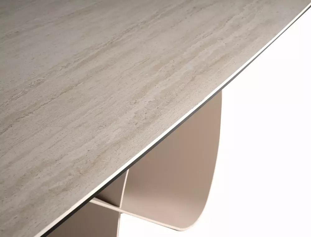 INFINITY Travertine Ceramic Extending Dining Table 160–240cm - Image 4