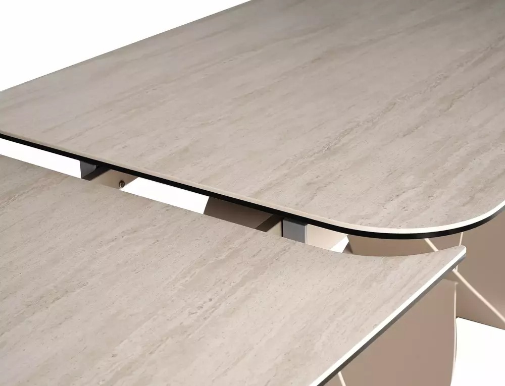 INFINITY Travertine Ceramic Extending Dining Table 160–240cm - Image 6