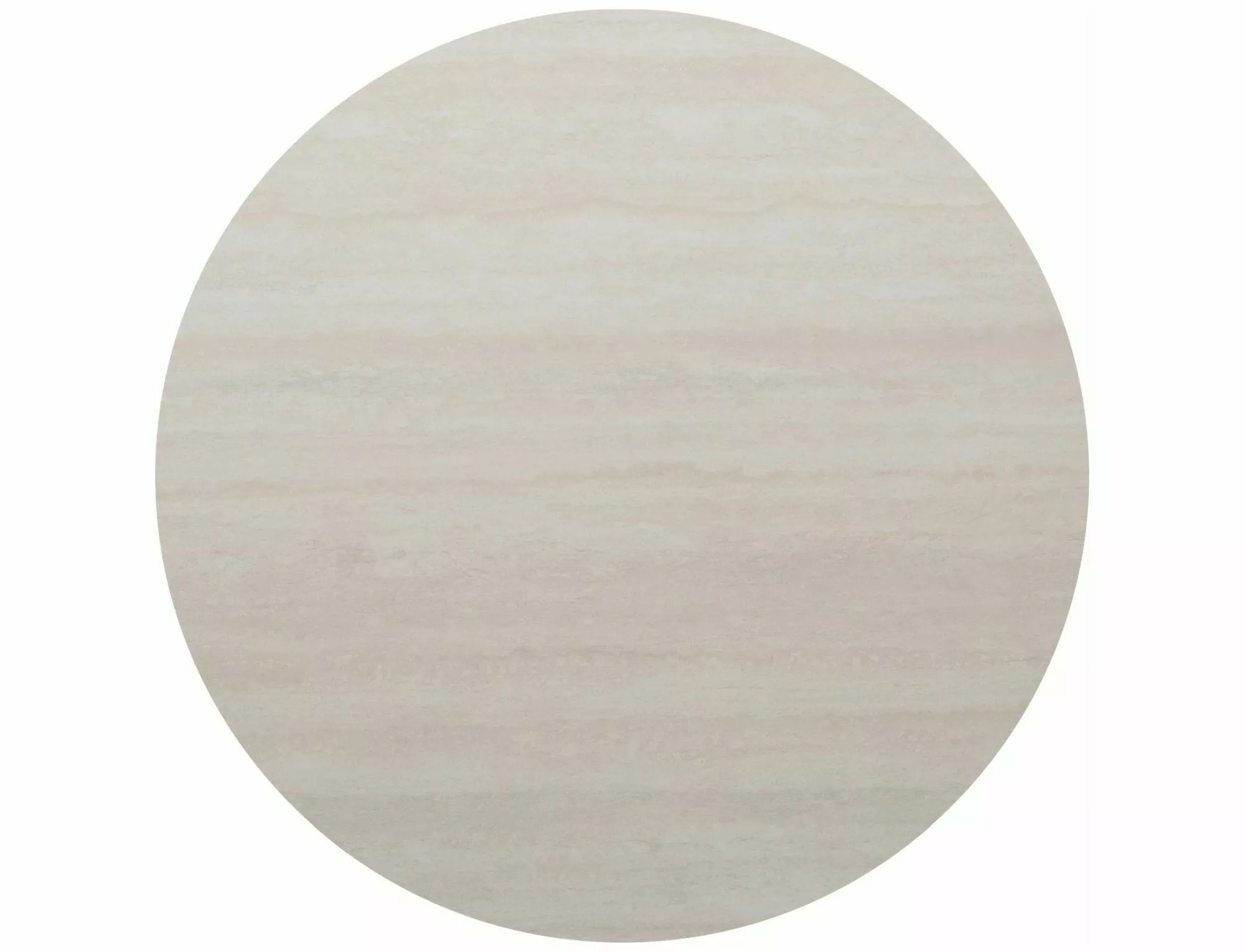 Soft cream and beige travertine-effect ceramic dining tabletop with delicate natural pattern