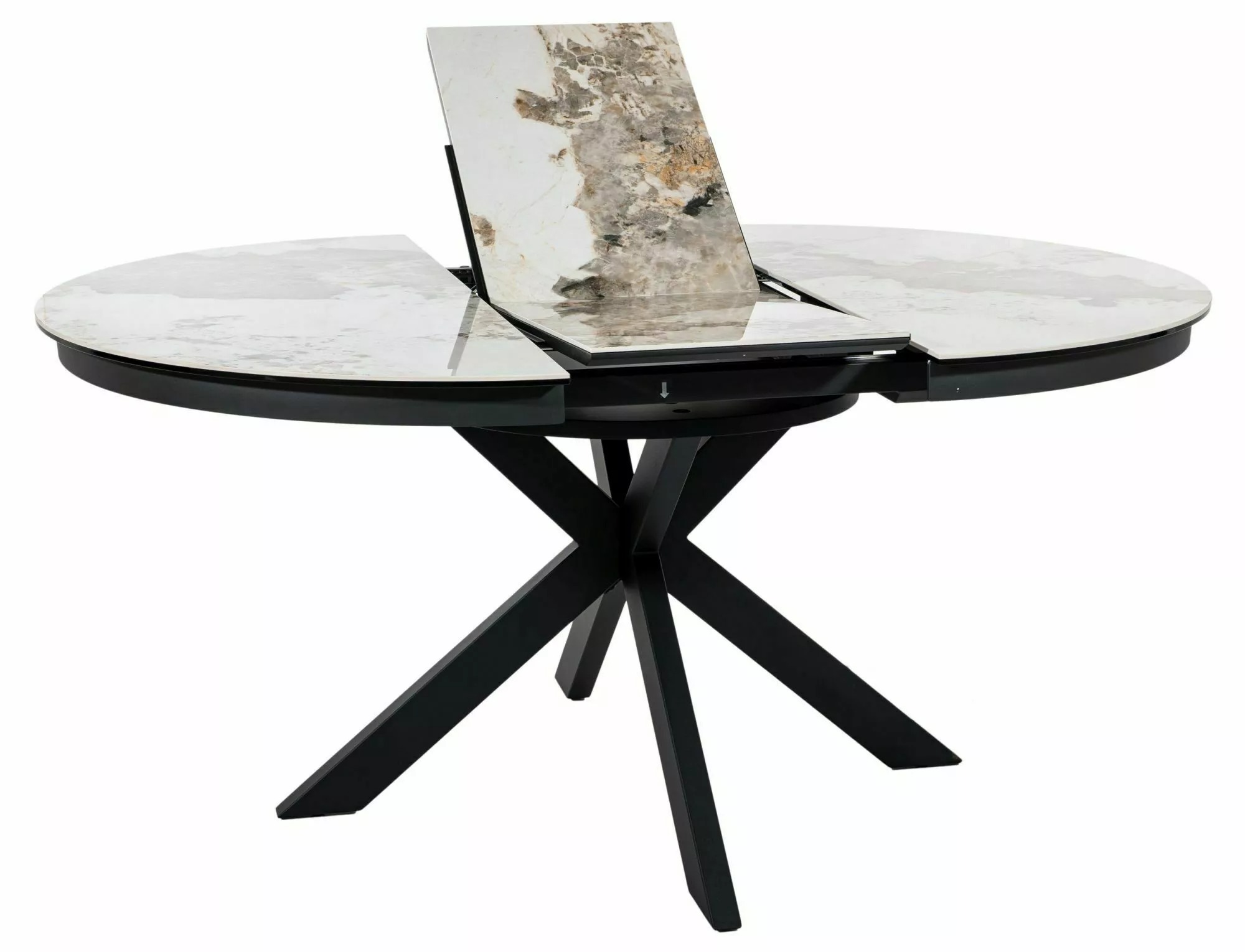 PORTO Round Ceramic Extending Dining Table 120–160cm – Pandoro - Image 4